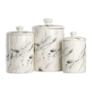 10 strawberry street marble kitchen canister set, 3 piece