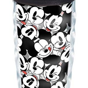 Tervis Made in USA Double Walled Disney® - Mickey Expressions Insulated Tumbler Cup Keeps Drinks Cold & Hot, 10oz Wavy, Clear