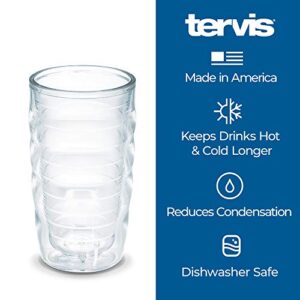 Tervis Made in USA Double Walled Disney® - Mickey Expressions Insulated Tumbler Cup Keeps Drinks Cold & Hot, 10oz Wavy, Clear