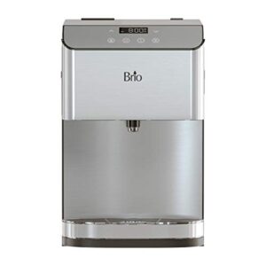 brio moderna self-cleaning bottleless countertop water cooler dispenser - with 3-stage water filter and installation kit, tri temp dispense, and led night light - ul/energy star approved