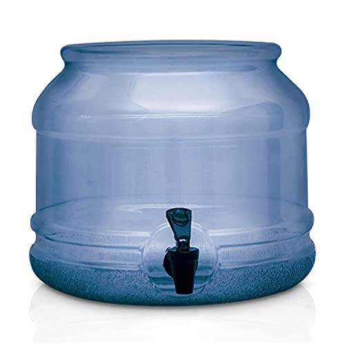 Blue Plastic Water Jug Dispenser Base with Spigot for 5 Gallon Water Bottle, BPA Free Water Dispenser for Stand or Countertop