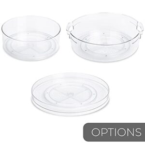 Smart Design Turntable Lazy Susan Spinning Organizer - 11.50 Inch - BPA Free Plastic Resin - Food, Condiments, Baking, Fridge, Freezer, Countertop, Cabinet, Pantry Storage - Kitchen - Clear