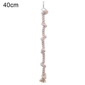 SONGBIRDTH Parrot Chew Toys - Pet Bird Parrot Cotton Rope Knot Climbing Hanging Cage Decor Swing Chew Toy for Medium and Small Parrot White