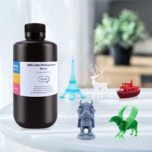 ELEGOO ABS-Like 3D Printer Resin, 405nm UV-Curing LCD Resin High Precision Fast Curing Non-Brittle Standard Photopolymer Resin for LCD Printing Grey 1000G