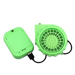 cleacloud mini blower fan for dinosaur costume,green upgrade inflatable costume fans replacement blow up blower potable usb air pump