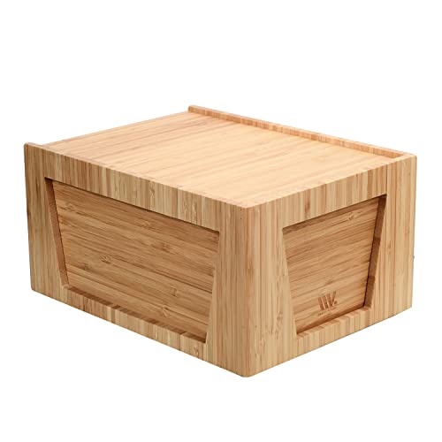 Tall Bamboo Drawer, Stackable Storage Solution for Kitchen Products, Office Supplies, or Bathroom Cosmetics & Toiletries, 12” x 9” x 6.25”