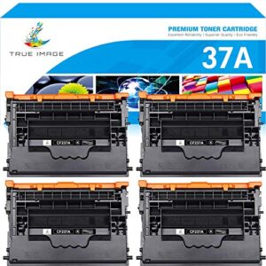 true image compatible toner cartridge replacement for hp 37a cf237a cf237x work for enterprise m607n m608dn m608n m609 m607dn m608x m609x mfp m631 m631h m632 m633fh printer (black, 4pack)