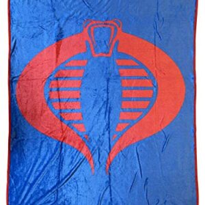 G.I. Joe Cobra Symbol Blue 80's Cartoon Printed Throw Blanket