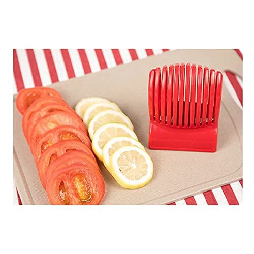 TANSOO Multiuse Slicer,Multiuse Tomato Slicer,Multi-functional slicer,Design for Cut tomatoes,Potatoes,lemon,pomelo,kiwi fruit,and Round Fruits.red color