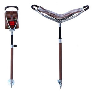 challenger hunting hiking travel leather golf seat stick outdoor folding chair 98458pl