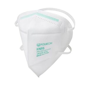 POWECOM KN95 Respirator Face Mask | Breathable Face Mask (10 Pack) |White| Headband Style