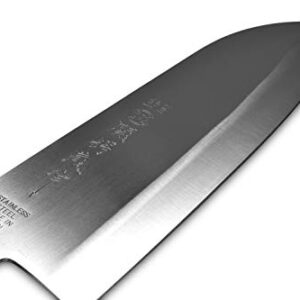 Seki Japan TSUBAZO Japanese Utility Chef Kitchen Knife, Stainless Steel Santoku Knife, Shiraki Handle, 170 mm (6.7 in)