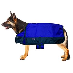 hilason 200 gsm 600d winter turnout waterproof dog blanket royal blue black | dog coats and blankets | waterproof warm jackets | horse blanket dog coat | pet blanket for snow cold weather