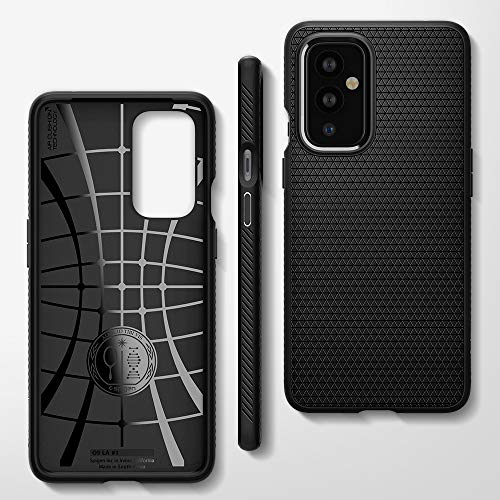 Spigen Liquid Air Armor Designed for OnePlus 9 Case 5G [Compatible with NA & EU Versions, NOT Compatible with CH & in Versions] (2021) - Matte Black