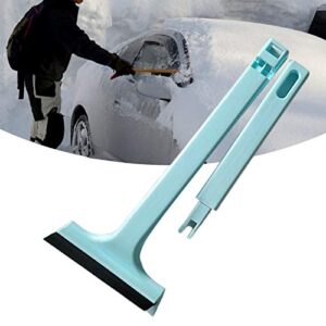 cuteam car snow removal brush tool,portable car window windshield ice scraper snow remover brush cleaning tool blue