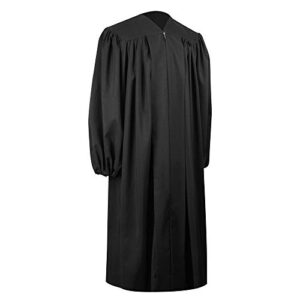 endea church premium baptismal robe (54 (5'9'' - 5'11''), black)