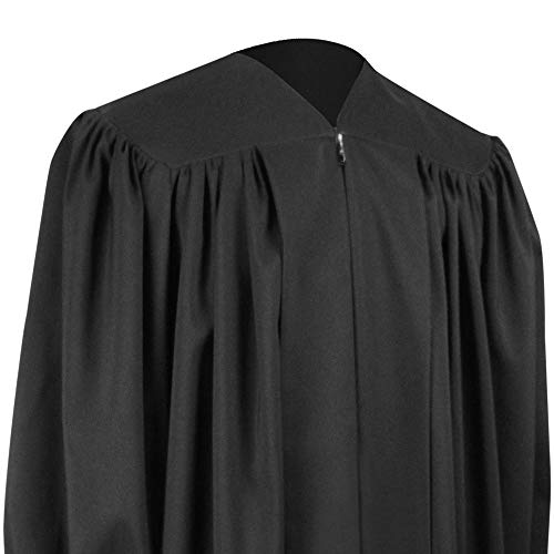 Endea Church Premium Baptismal Robe (54 (5'9'' - 5'11''), Black)