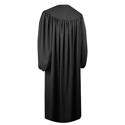 Endea Church Premium Baptismal Robe (54 (5'9'' - 5'11''), Black)