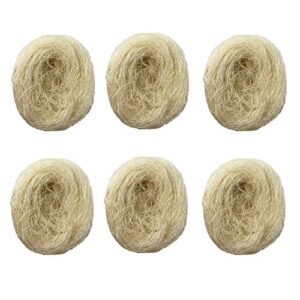 kathson bird nesting materials coconut fiber bird nest bedding material warm and breathable linen silk for bird small animals (6 pack)