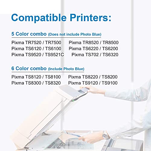 DOUBLE D 280 281 Ink Cartridges Compatible Replacement for Canon Ink 280 and 281 Cartridges PGI-280XXL CLI-281XXL for Canon PIXMA TS9120 TR7520 TR8520 TS8120 TS8220 TS8320 TS6100 (8 Pack)