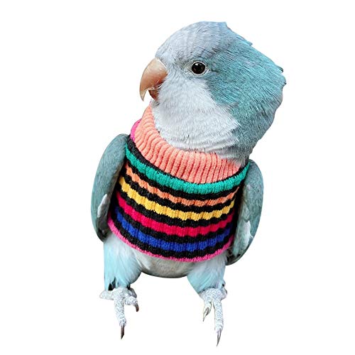 HEZHUO Parrot Bird Supplies, Light Flying Clothes, Warm and Comfortable, Tiger Skin, Green Cheek Parrot, Little Sun Parrot, Monk Parrot, Starling, mynah, Senegal Parrot, Mini Macaw Sweater (4XL)