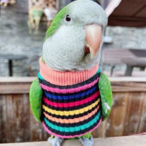 HEZHUO Parrot Bird Supplies, Light Flying Clothes, Warm and Comfortable, Tiger Skin, Green Cheek Parrot, Little Sun Parrot, Monk Parrot, Starling, mynah, Senegal Parrot, Mini Macaw Sweater (4XL)