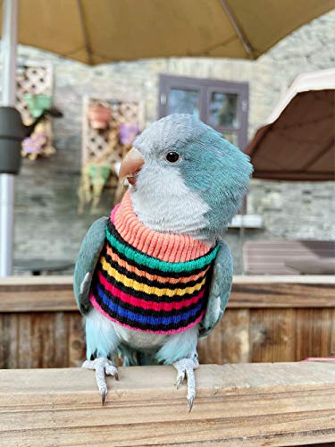 HEZHUO Parrot Bird Supplies, Light Flying Clothes, Warm and Comfortable, Tiger Skin, Green Cheek Parrot, Little Sun Parrot, Monk Parrot, Starling, mynah, Senegal Parrot, Mini Macaw Sweater (4XL)