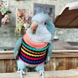 HEZHUO Parrot Bird Supplies, Light Flying Clothes, Warm and Comfortable, Tiger Skin, Green Cheek Parrot, Little Sun Parrot, Monk Parrot, Starling, mynah, Senegal Parrot, Mini Macaw Sweater (4XL)