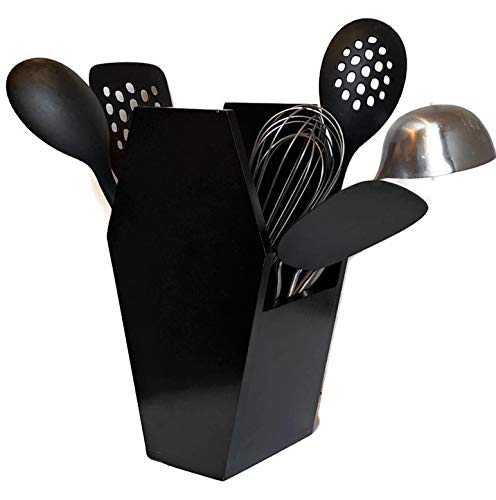 Underground Whispers Gothic Kitchen Utensils Holder – Remote Control Caddy, Brush Holder - Storage & Organization of Accessories for Home, Bedroom, Kitchen, Art Supplies - Decor for Goth Room (black)