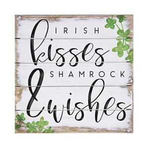 Simply Said, INC Perfect Pallets Petites - Irish Kisses & Shamrock Wishes, 8x8 in Wood Sign PET18688