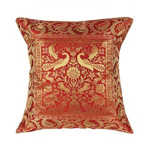 boho bohemian style home sofa bed decorative animal design throw pillow cover (16x16 inch)