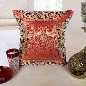 Boho Bohemian Style Home Sofa Bed Decorative Animal Design Throw Pillow Cover (16X16 Inch)