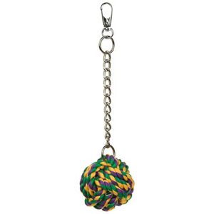 SONGBIRDTH Parrot Chew Toys - Bird Parrot Cotton Rope Chain Ball Hanging Cage Decor Pet Climbing Chew Toy for Medium and Small Parrot Random Color