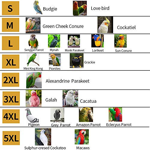 HEZHUO Bird Clothes Parrot Diapers Bird Flight Suits, Reusable Waterproof Diapers pet Bird Supplies Poli (M)