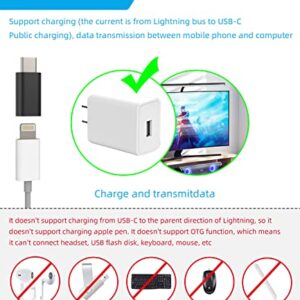 3Pack Lightning Female to USB-C Male Adapter,Type Charging for Samsung Galaxy S20 Ultra Z Flip Note S10 S9 Plus Google Pixel 5XL Compatible with Cable Converter Connector Charger LG Ipad Pro Air4 2020