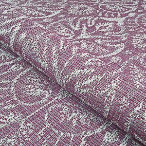 Couristan Marseille Cassis Indoor/Outdoor Area Rug, 2' x 3'7", Plum-Ivory