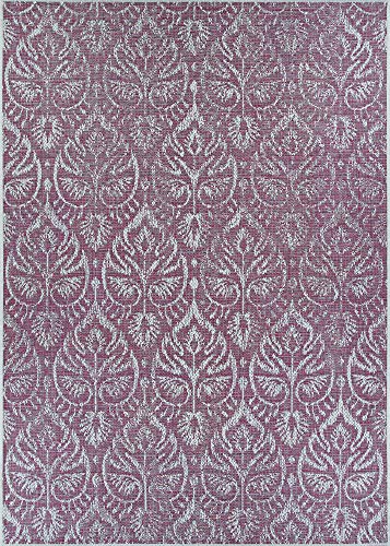 Couristan Marseille Cassis Indoor/Outdoor Area Rug, 2' x 3'7", Plum-Ivory