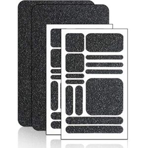 4 pieces grip phone tape decals anti-slip rubber textured phone tape adhesive traction grip decal stickers for phones tablet computer gaming cases (black)