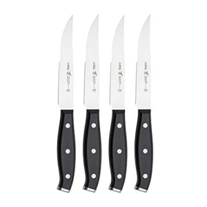 henckels premio steak knife set, 4pc, black