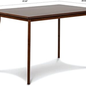 New Classic FURNITURE Morocco Rectangle Dining Table, Walnut