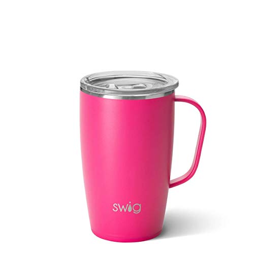Swig Life Party Animal + Hot Pink Coffee Lovers Gift Set, Includes (2) 18oz Travel Mugs, Triple Insulated, Stainless Steel, Easy to Clean, and Dishwasher Safe