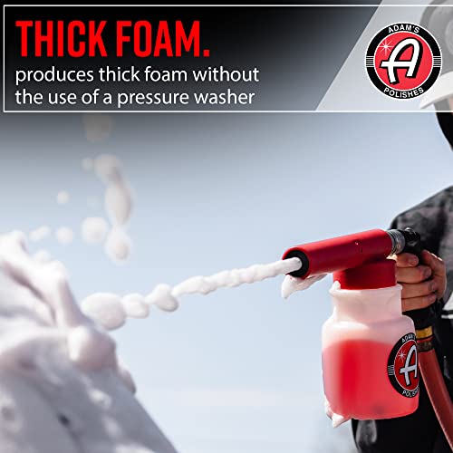 Adam's Premium Foam Gun Car Wash Foam Gun for Garden Hose | Mix with Car Soap & Water & No Pressure Washer Required | Mega Suds Car Detailing & Car Cleaning Foam Sprayer