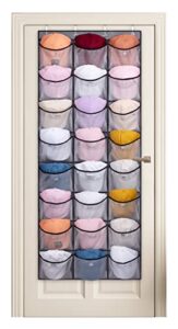 keetdy 24 baseball hat rack for door large hat organizer for baseball caps with elastic pockets caps holder protect and display hat storage