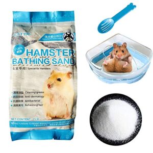 kathson hamster bath sand with bathroom gerbil grooming sand tiny friends farm chinchilla dust bath potty litter sand mouse dry bath sand sandbox for dwarf hamster rat mice small hedgehog