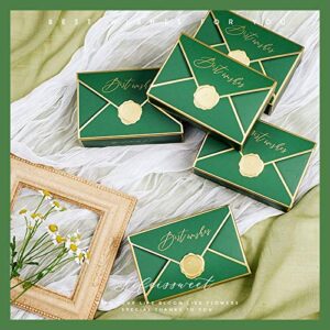 pottiis 20pcs candy box cookie gift boxes，romantic wedding favors cute chocolate box for wedding bridal birthday party supplies - green…