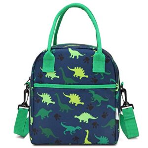 vaschy lunch box bag for kids, insulated lightweight lunch box tote for toddler boys and girls school daycare kindergarten dinosaur