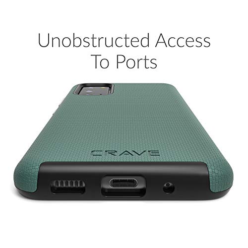 Crave Dual Guard for Samsung Galaxy S20 Case, Shockproof Protection Dual Layer Case for Samsung Galaxy S20, S20 5G - Forest Green