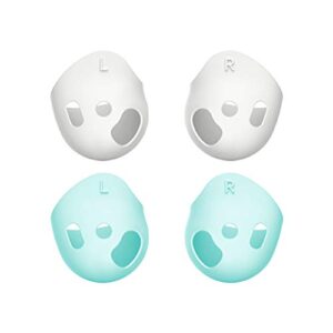 diofit Skin-Friendly Silicone Tips for Galaxy Buds Live. Comfortable Wearing. Stable Fit, 2 Pairs (White)