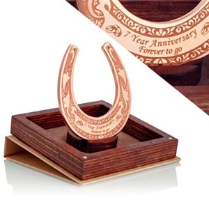 copper horseshoe - 7 year anniversary gifts for him, copper gifts for 7th anniversary, 7 year anniversary gifts for her, 7th anniversary gifts for him
