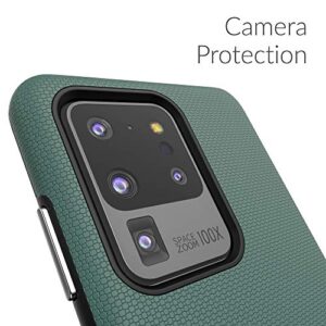 Crave Dual Guard for Samsung Galaxy S20 Ultra Case, Shockproof Protection Dual Layer Case for Samsung Galaxy S20 Ultra, S20 Ultra 5G - Forest Green
